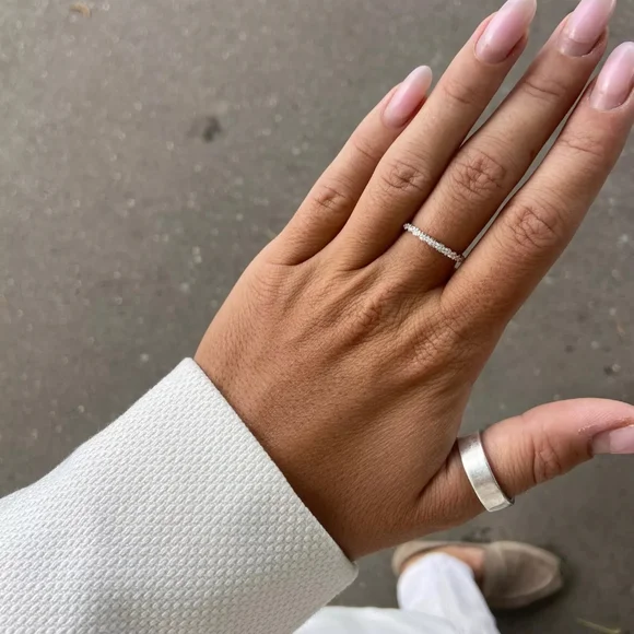 COPY - New Charm Silver/Gold Twined Chain Ring - Picture 2 of 4